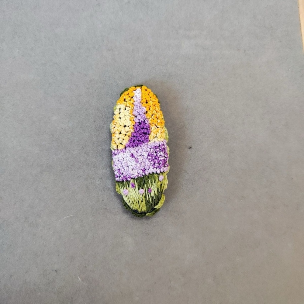 Embroidery Hair Clip – Handmade Barrette, Boho Hair Accessory,